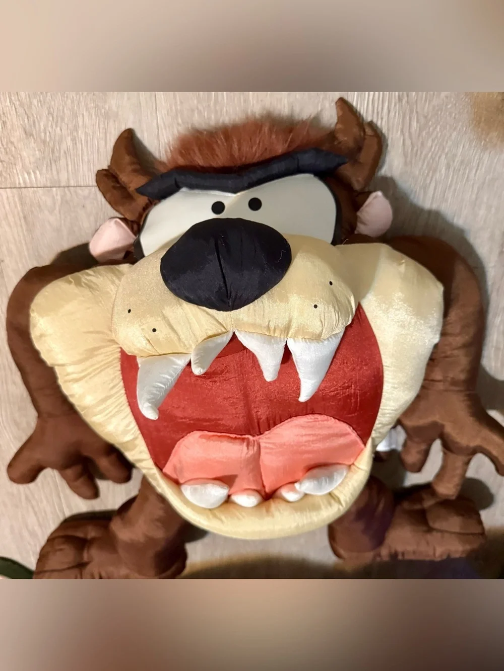 Vintage 90’s Looney Tunes Taz Tasmanian Devil Plush Stuffed 1997 LARGE